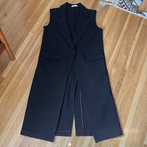 Milly Long Black Vest Coat